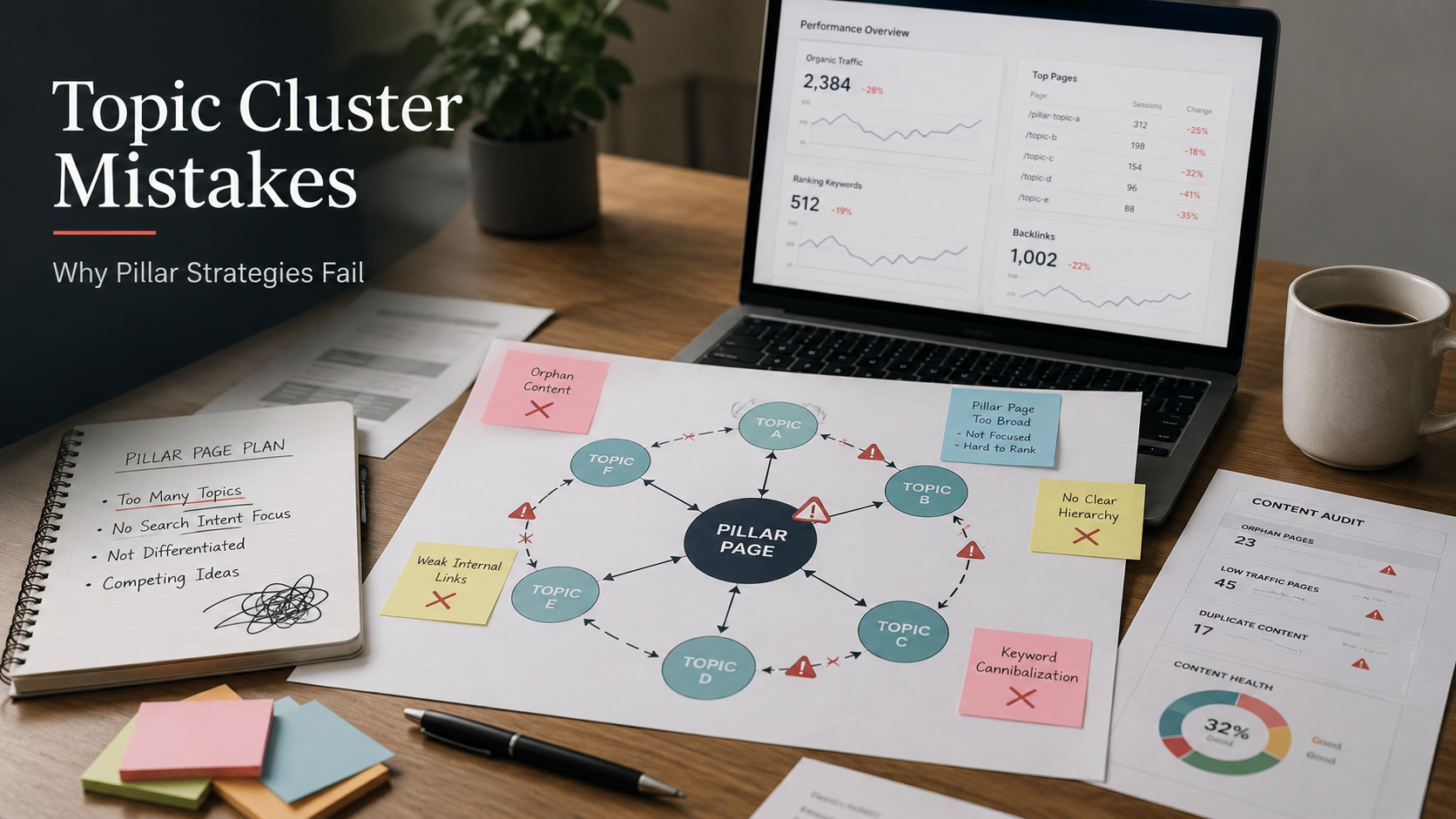 Content Pillar Mistakes: 10 Reasons Topic Clusters Fail