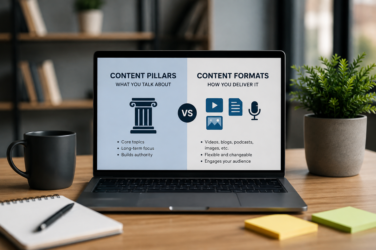 Content Pillars vs Content Formats: Don't Confuse the Topic With the Medium