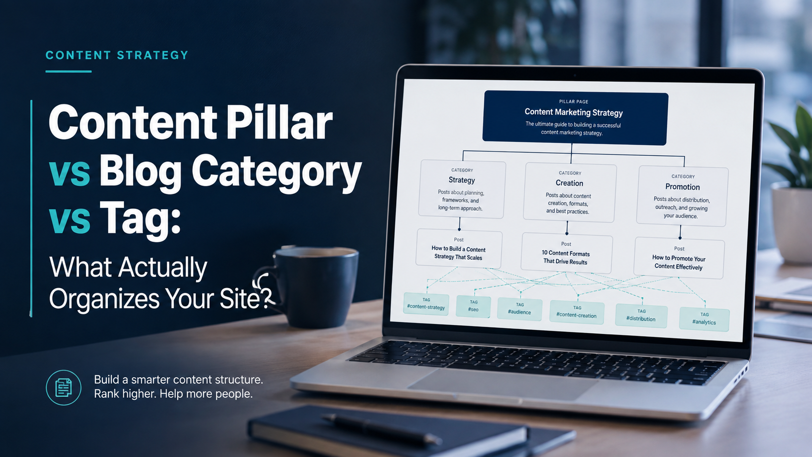 Content Pillar vs Blog Category vs Tag: What Actually Organizes Your Site?