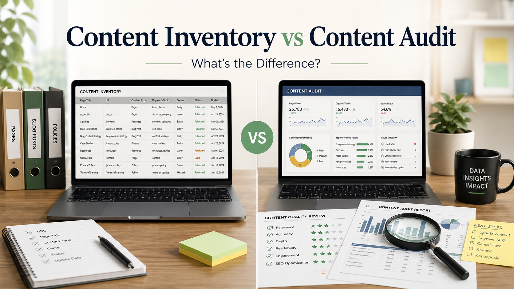 Content Invenatory vs Content Audit: What's the Difference?